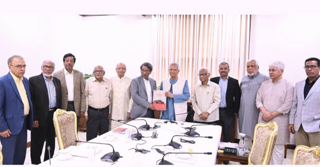 রাষ্ট্রীয় অতিথি ভবন যমুনায় জাতীয় ঐকমত্য কমিশনের সুপারিশ হস্তান্তর অনুষ্ঠান