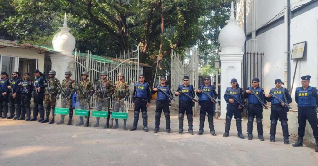 ট্রাইব্যুনালে কড়া নিরাপত্তা