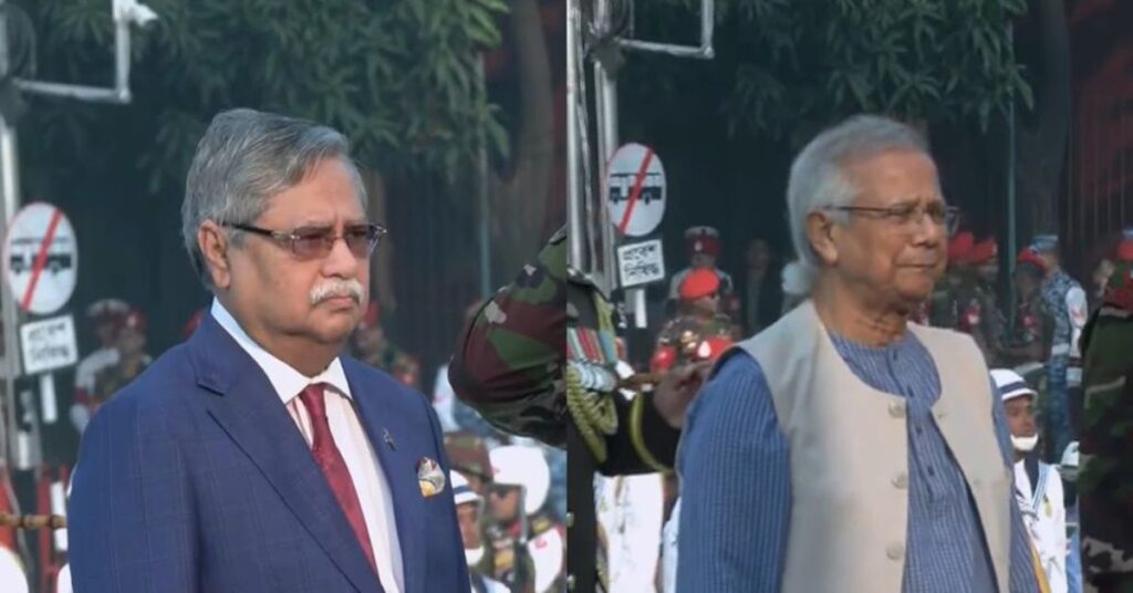 রাষ্ট্রপতি মো. সাহাবুদ্দিন এবং অন্তর্বর্তী সরকারের প্রধান উপদেষ্টা ড. মুহাম্মদ ইউনূস