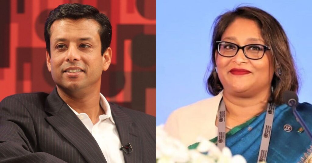 সাবেক প্রধানমন্ত্রী শেখ হাসিনার ছেলে সজীব ওয়াজেদ জয় ও মেয়ে সায়মা ওয়াজেদ পুতুল