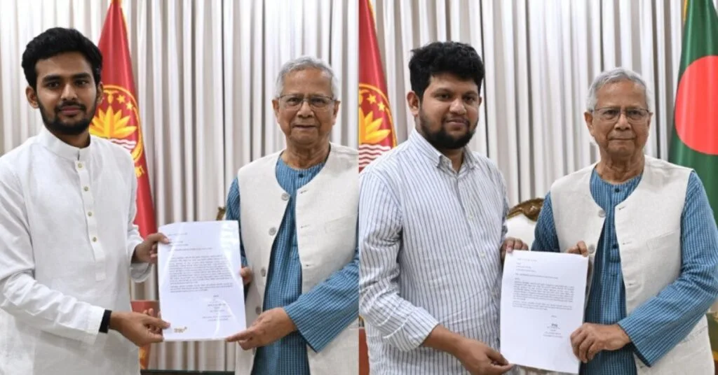 অন্তর্বর্তী সরকারের উপদেষ্টার পদ থেকে পদত্যাগ করলেন মাহফুজ আলম ও আসিফ মাহমুদ সজীব ভূঁইয়া